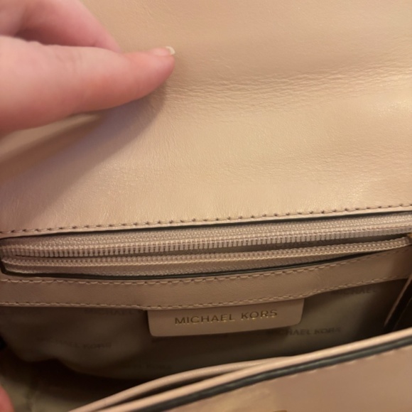 Michael Kors Ava Extra-Small Leather Pink Blush Crossbody Bag - Picture 7 of 12